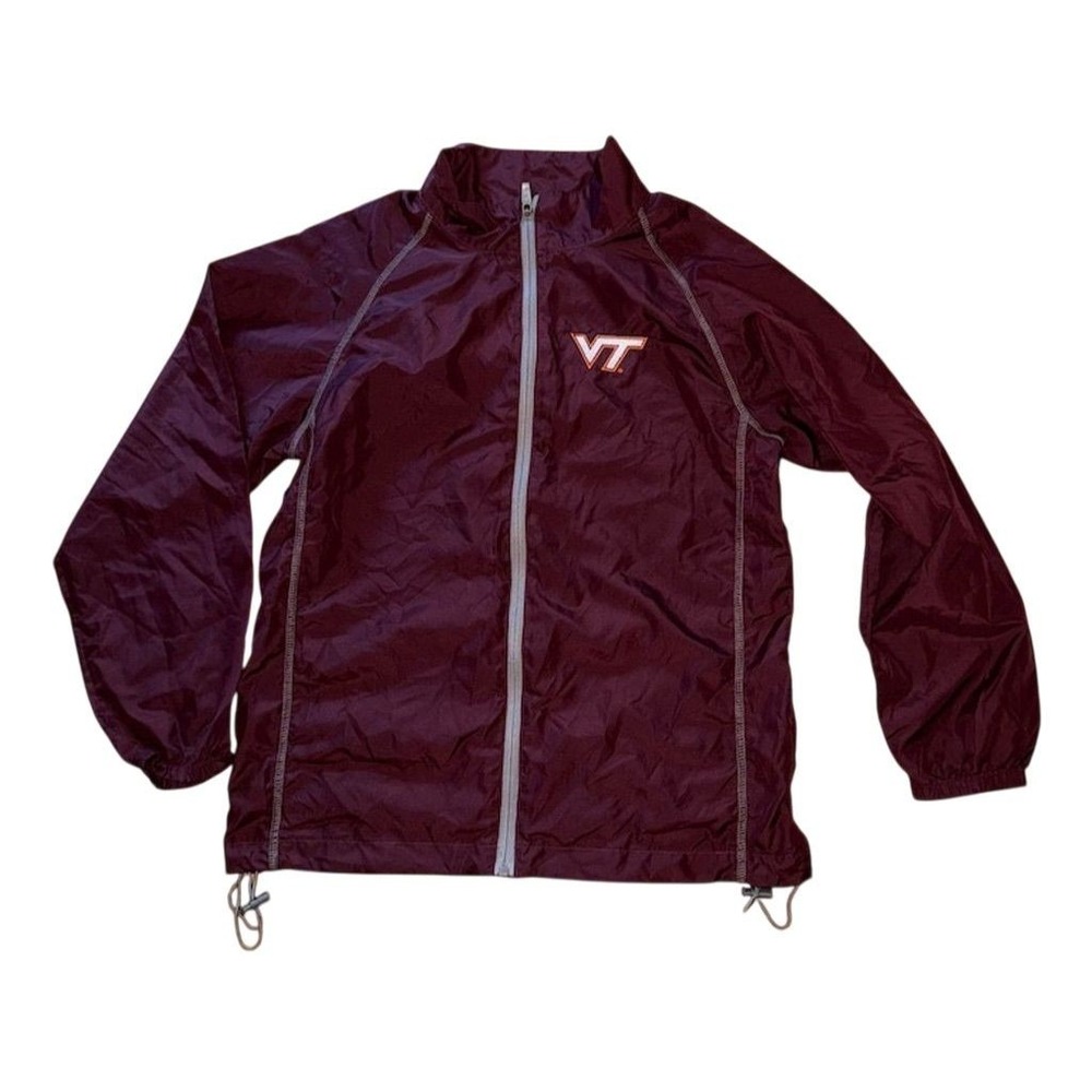 Virginia Tech Hokies Varsity Jacket kids L 9/10 maroon Full-Zip Casual NCAA garb